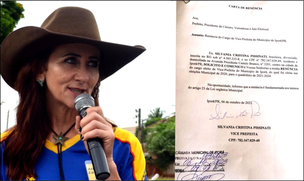 Após cancelamento da Expo-Iporã, vice prefeita renuncia ao cargo