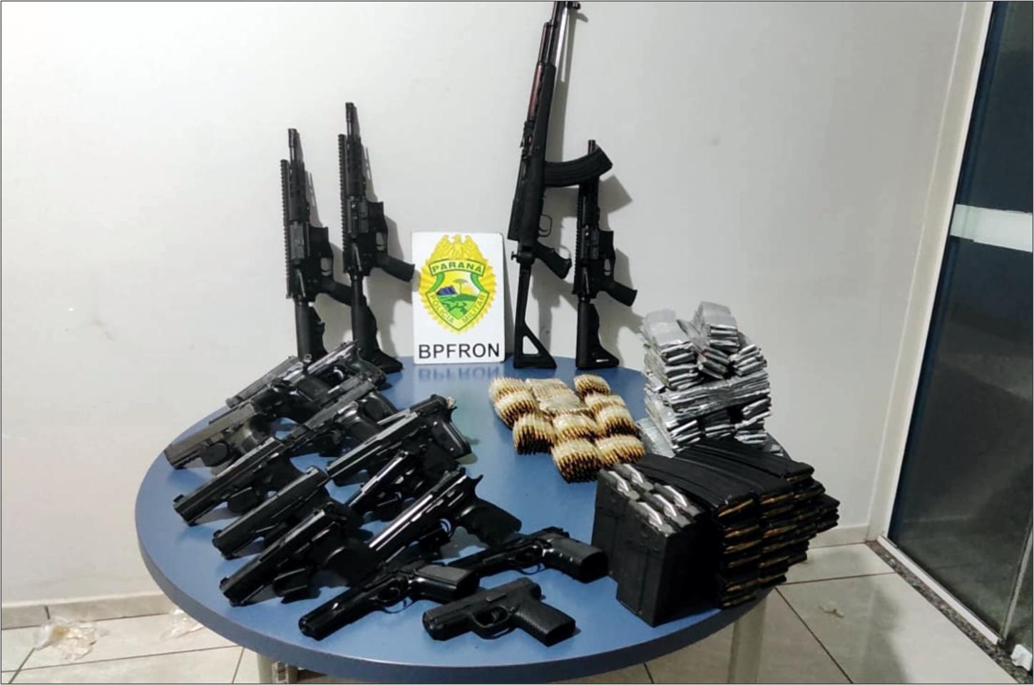 BPFRON realiza importante apreensão de armas e munições em São Miguel do Iguaçu/PR