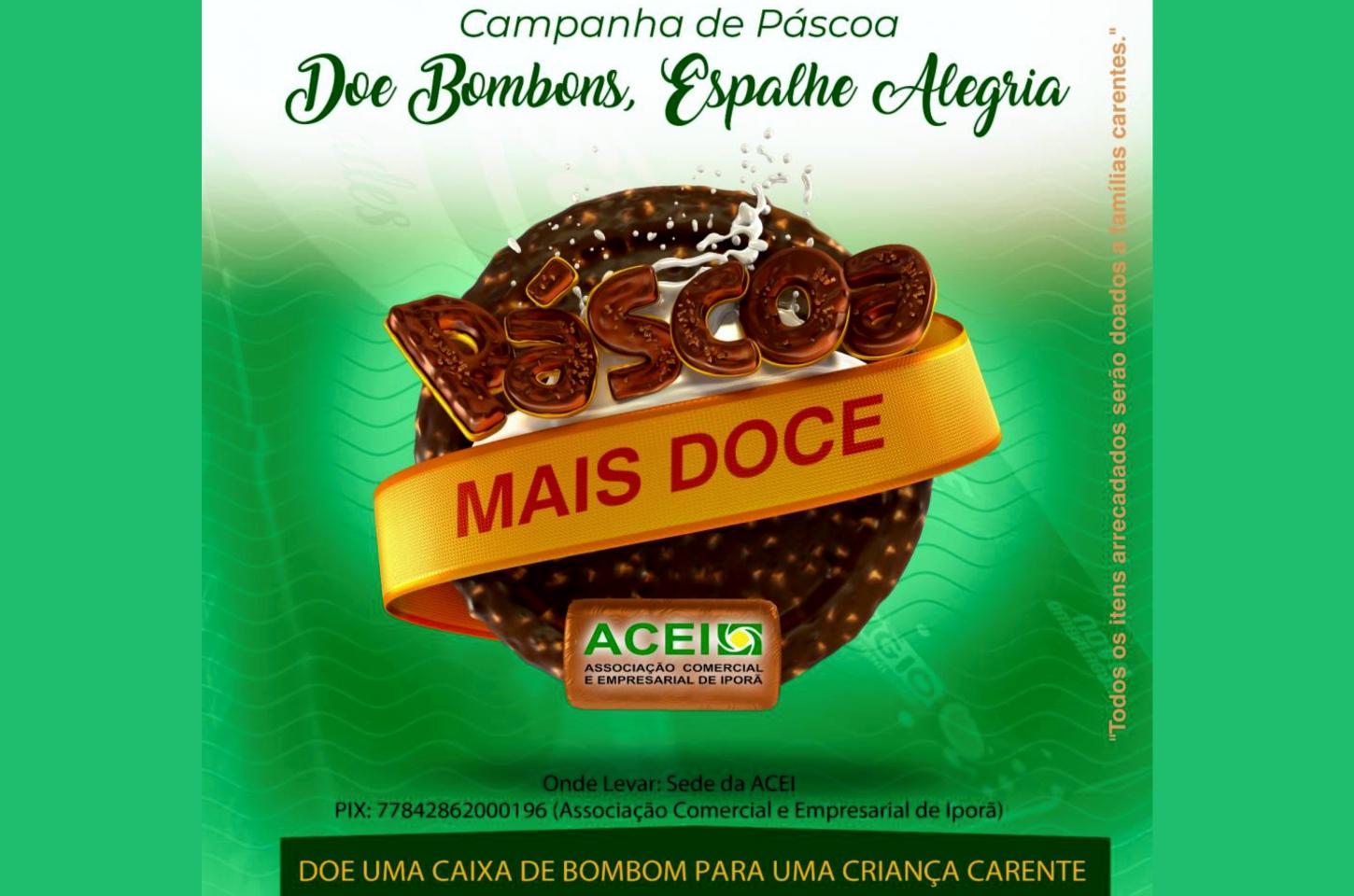 Associação Comercial de Iporã lança Campanha para tornar a Páscoa mais Doce para famílias carentes