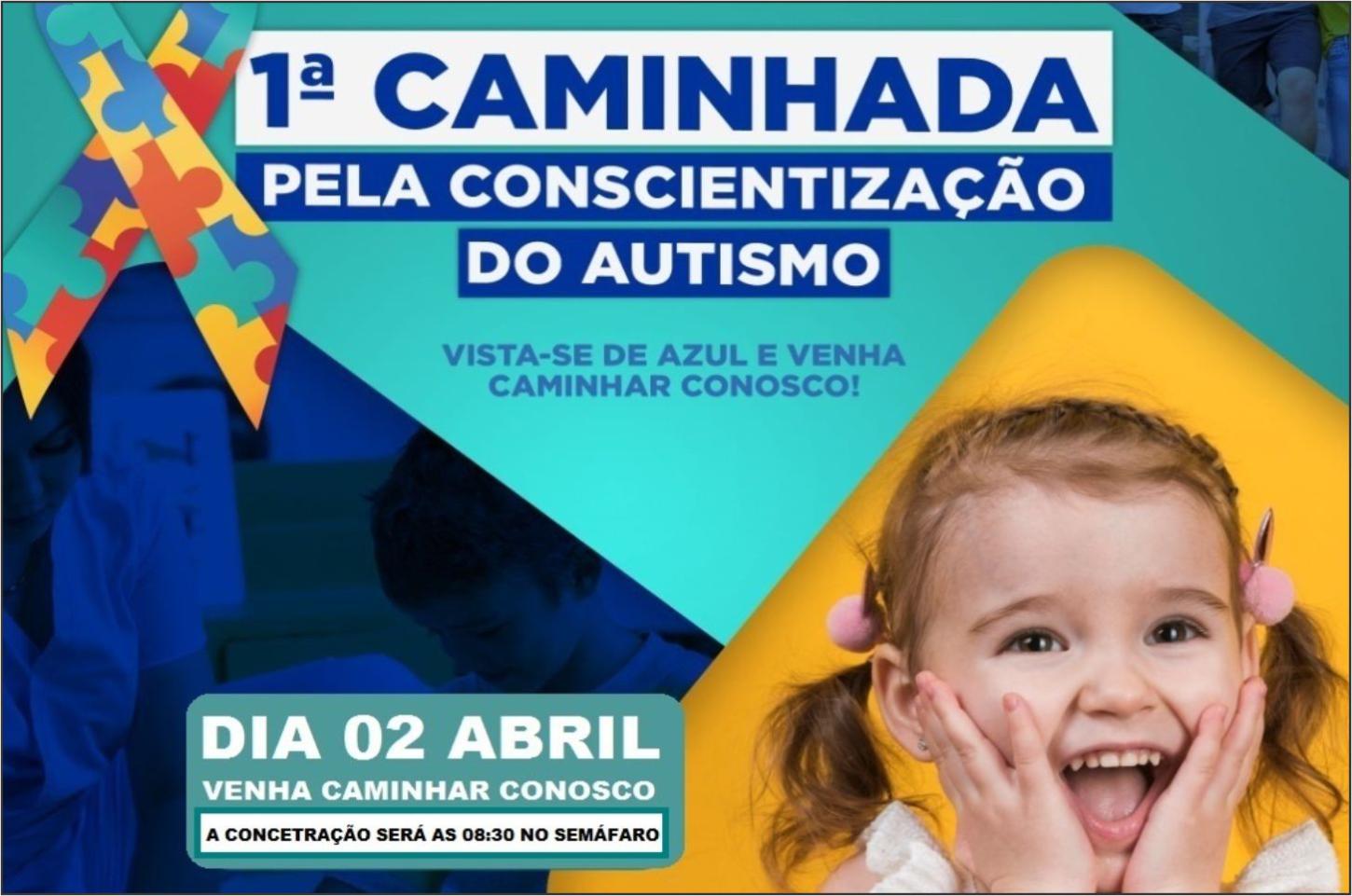 1ª Caminhada pela Conscientização do Autismo na cidade de Iporã, uma iniciativa da AFAAIP