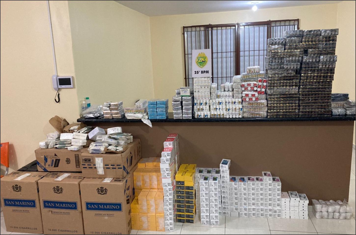 Tráfico de Medicamentos e Contrabando em Altônia, Operação Policial apreende anabolizantes e cigarros avaliados em R$ 2 Milhões