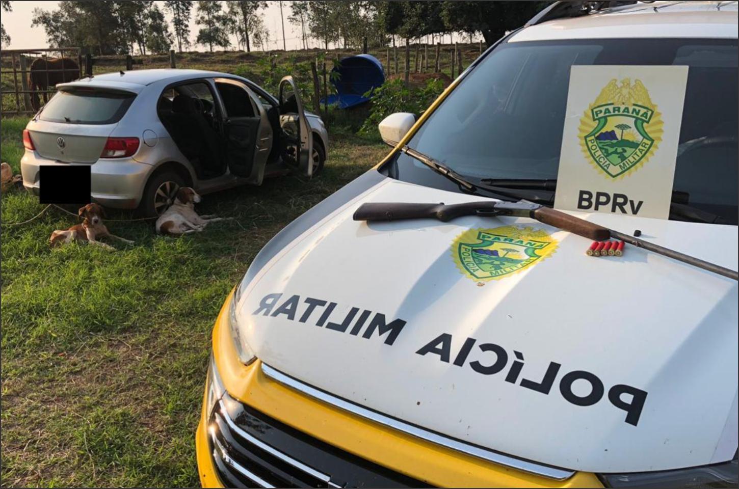 Perseguição policial em Cafezal do Sul, termina em indivíduo preso por porte ilegal de arma e maus-tratos a animais