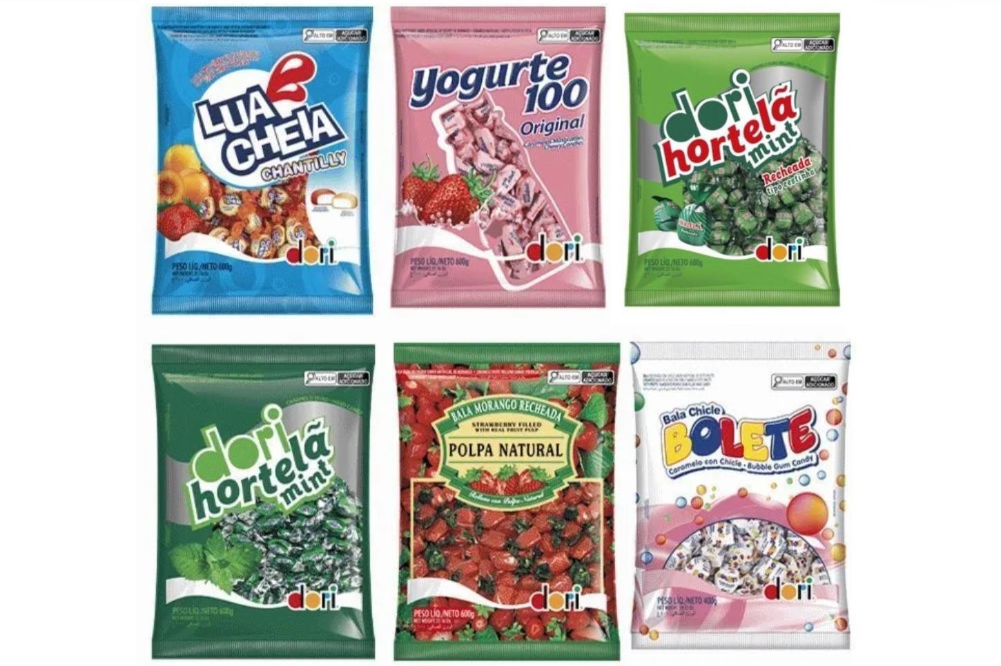 Dori recolhe lotes de balas com risco de contaminação por Salmonella;Anvisa proíbe venda de produtos