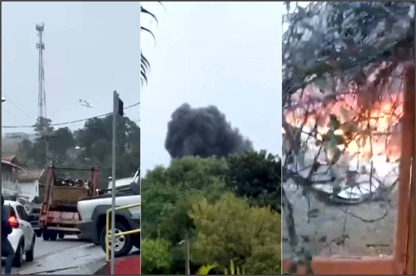 URGENTE: Avião que saiu de Cascavel cai em Vinhedo SP.