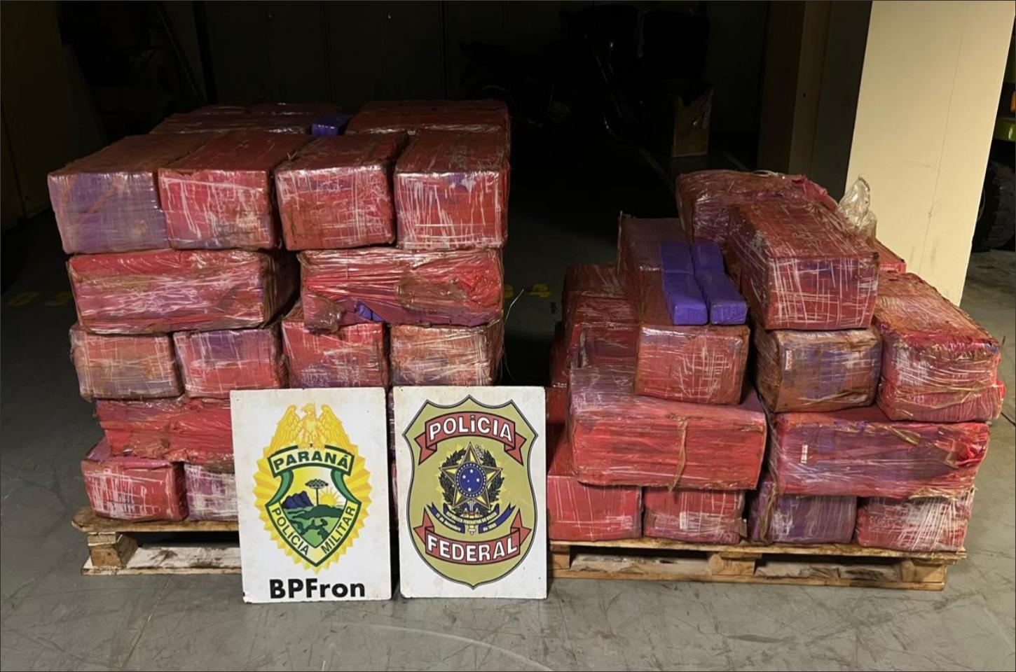 BPFRON e NEPOM apreendem mais de uma tonelada de maconha em Terra Roxa.