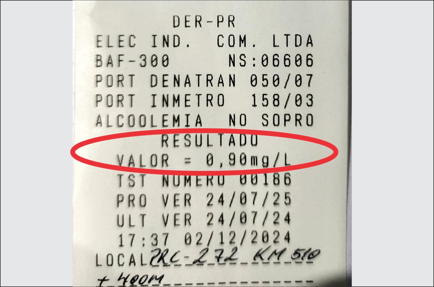 Condutor totalmente embriagado é flagrado em Zigue-Zague na PRC-272 e acaba preso