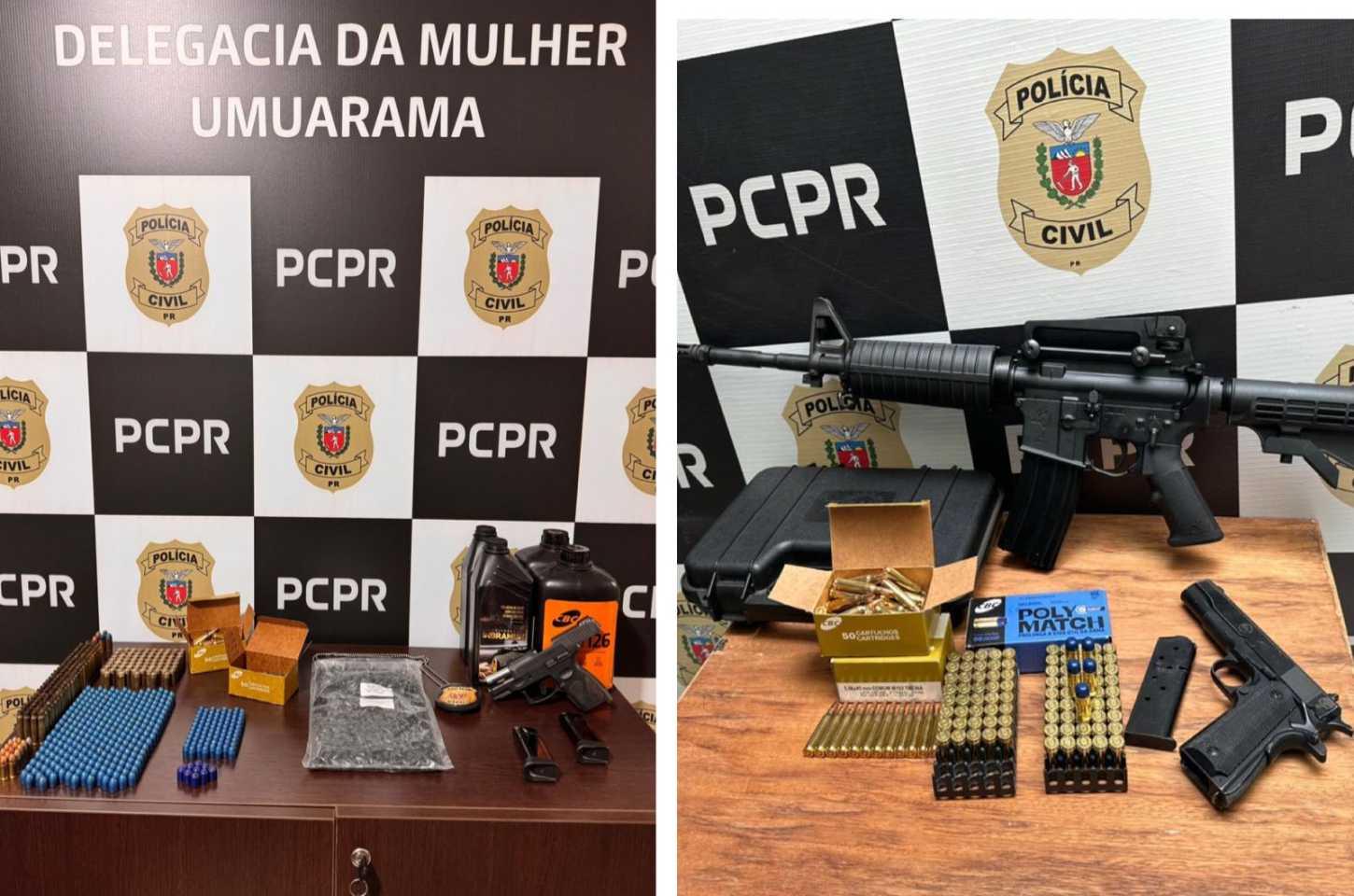 Homem é preso com arsenal após ameaças à ex-companheira.