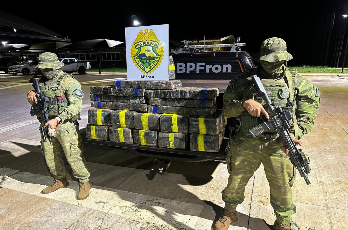 BPFRON apreende mais de 230KG de maconha na área rural de Terra Roxa