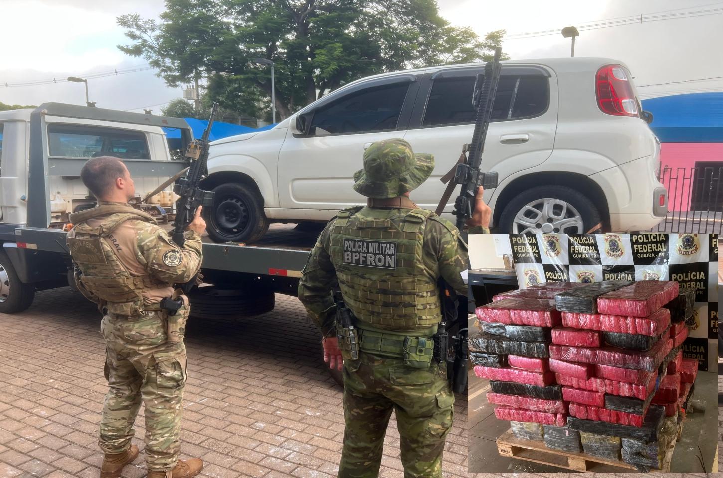 BPFRON e NEPOM apreendem 841 quilos de maconha em Altônia