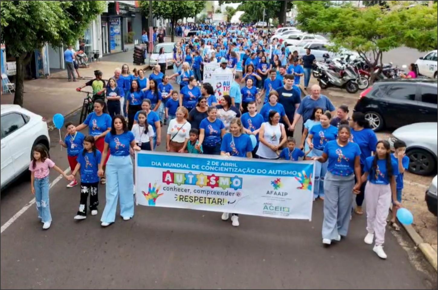 2ª Caminhada do Dia Mundial da Consciência do Autismo em Iporã, Comunidade Unida para Conhecer, Compreender e Respeitar
