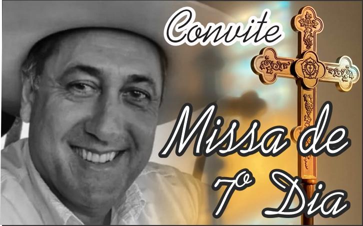 Missa de 7º Dia em Memória de Miguel Rezende será realizada neste sábado em Altônia