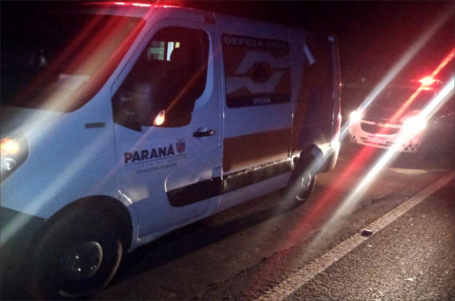 Acidente na PR-323 mobiliza equipes de resgate em Iporã; vítima foi encaminhada ao hospital com dores no tórax