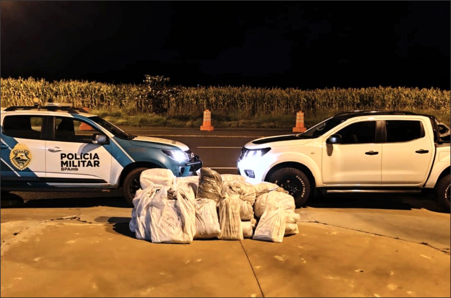 Polícia Ambiental apreende caminhonete com R$ 25 mil em mercadorias ilegais durante Operação em Iporã