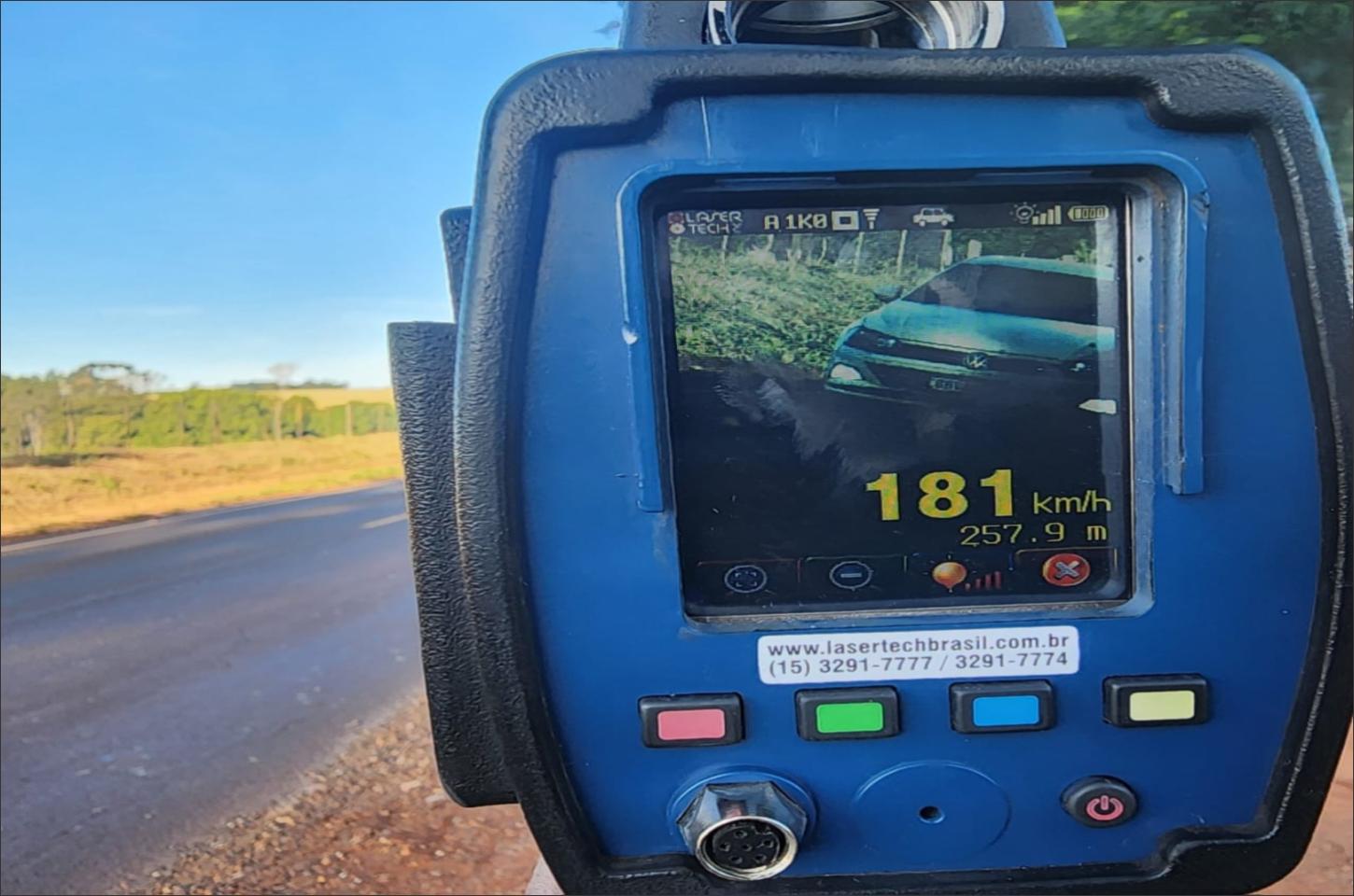 Radar pega condutor a mais do que o dobro da velocidade na PR-490 em Iporã