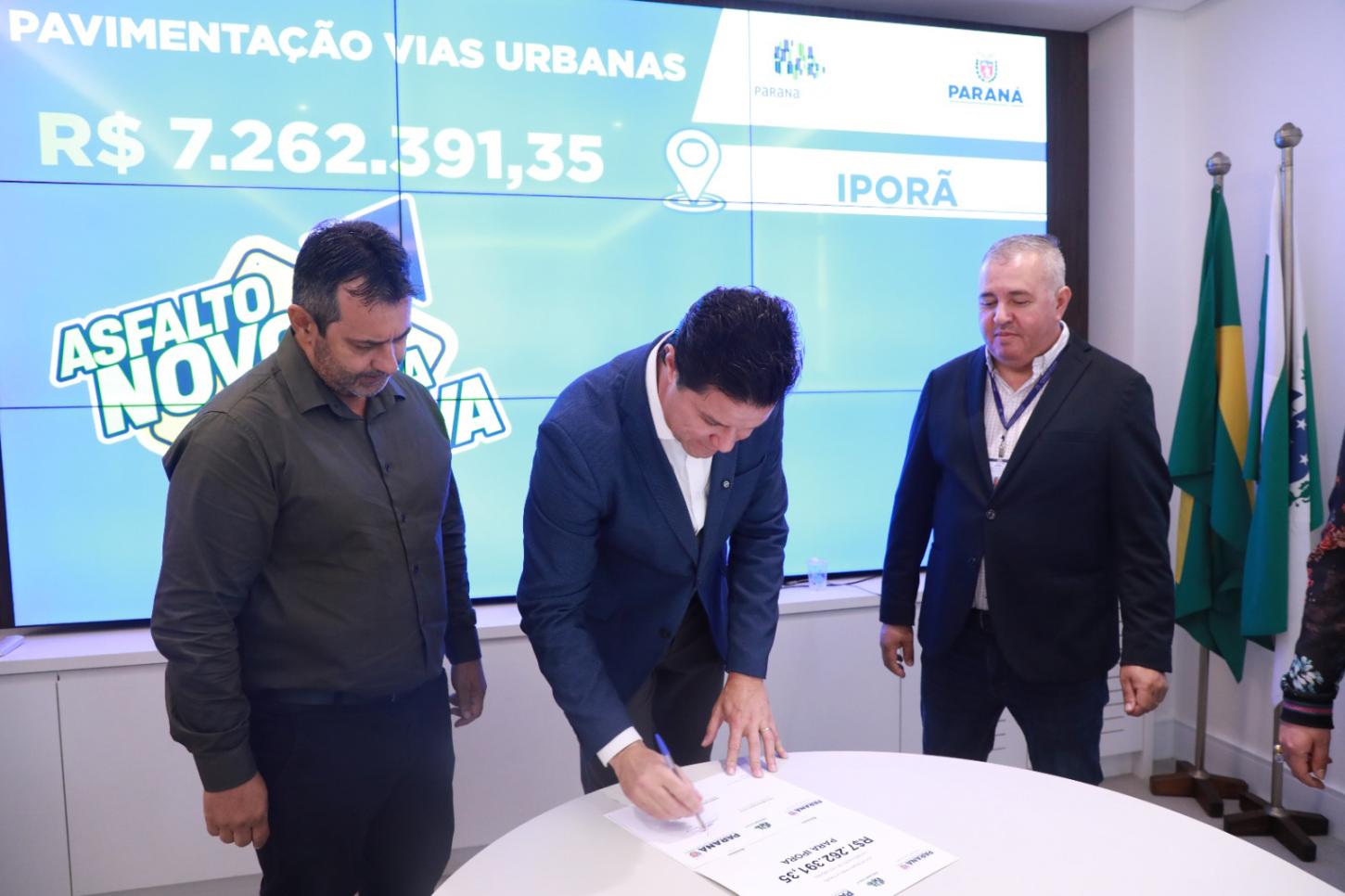 Iporã é contemplada com R$ 7,3 milhões para obras de pavimentação pelo programa “Asfalto Novo, Vida Nova”