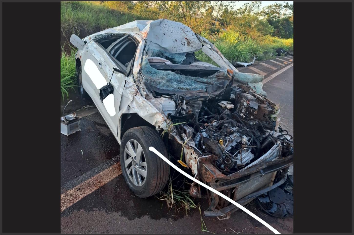 Animal solto na pista provoca acidente e deixa homem ferido na PR-323 em Cafezal do Sul