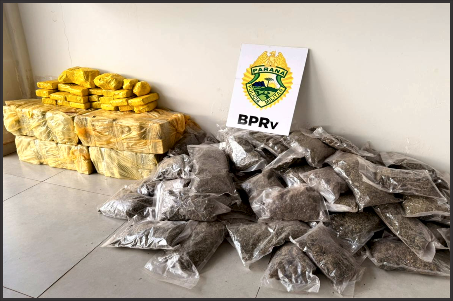 Casal é preso com quase 100 quilos de drogas durante operação do BPRv na PR-323 em Iporã