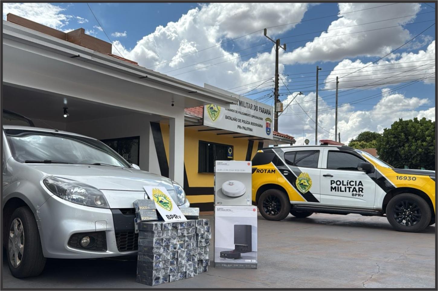Veículo é apreendido com 67 celulares escondidos no para-choque na PR-182 em Palotina