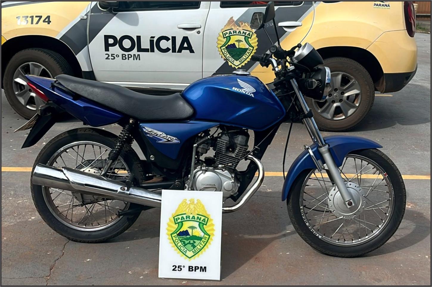 Homem é preso por receptação após ser flagrado com moto furtada no Centro de Iporã