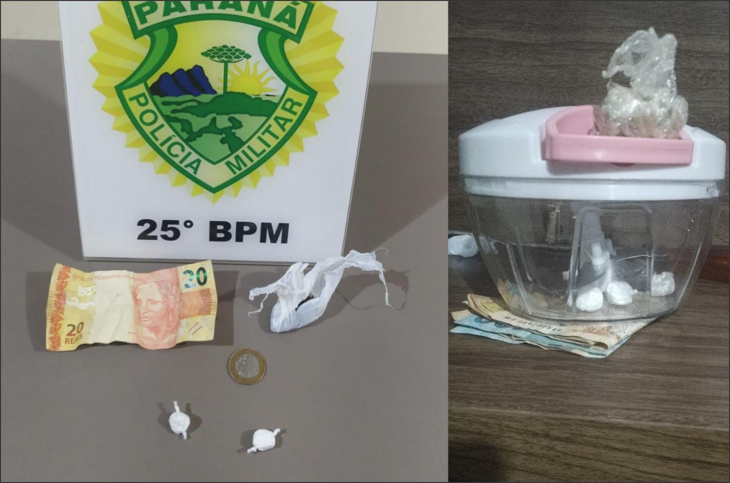 Três pessoas são presas por tráfico de drogas no centro de Pérola