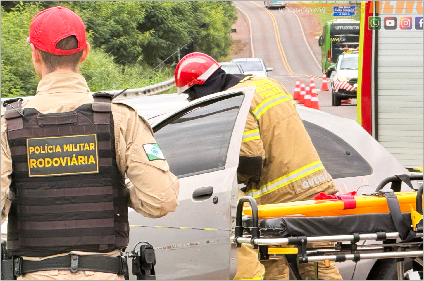 ATUALIZAÇÃO DA NOTÍCIA ! Colisão transversal na PRC-272 deixa jovem morta e mulher segue internada em estado grave após transferência para Maringá