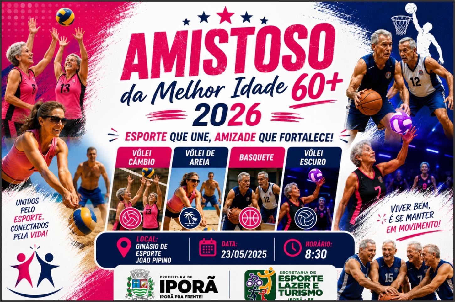 Amistoso da Melhor Idade 60+ movimenta Iporã com esporte, integração e qualidade de vida
