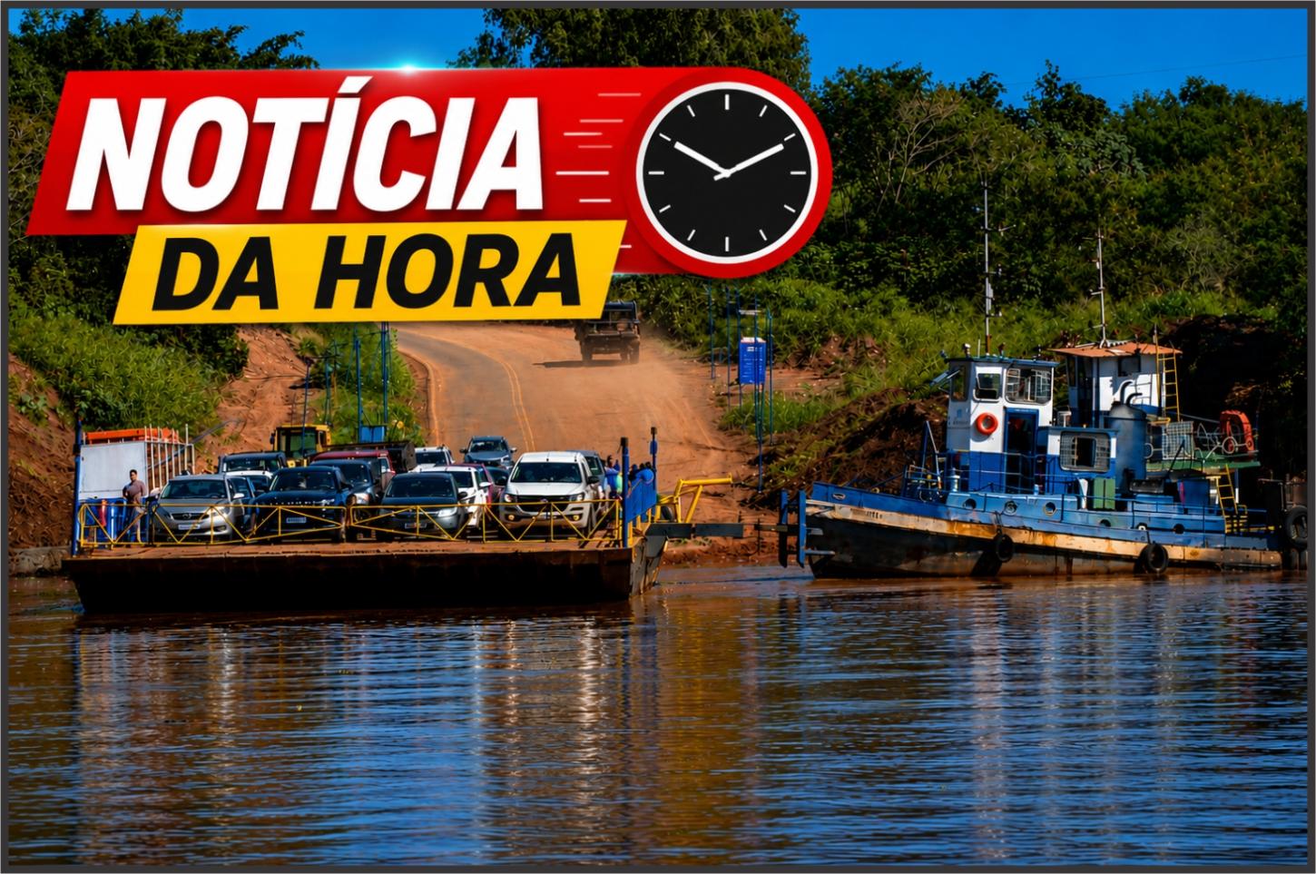 Balsa do Rio Piquiri opera parcialmente e segue com travessia separada para veículos leves e pesados