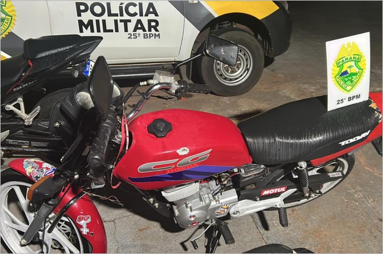 Motocicleta com escapamento adulterado é apreendida durante abordagem policial em Iporã