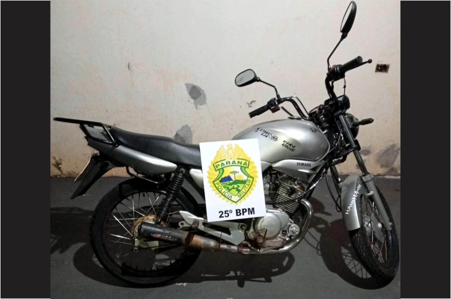 Motocicleta com irregularidades é apreendida durante abordagem da PM em Francisco Alves