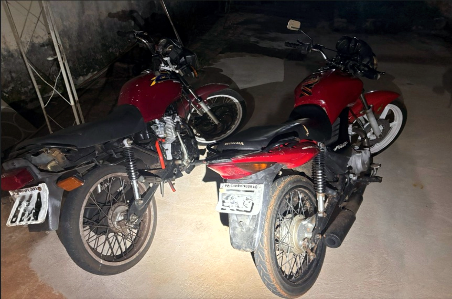 Motocicletas são apreendidas durante fiscalização de trânsito em Perobal