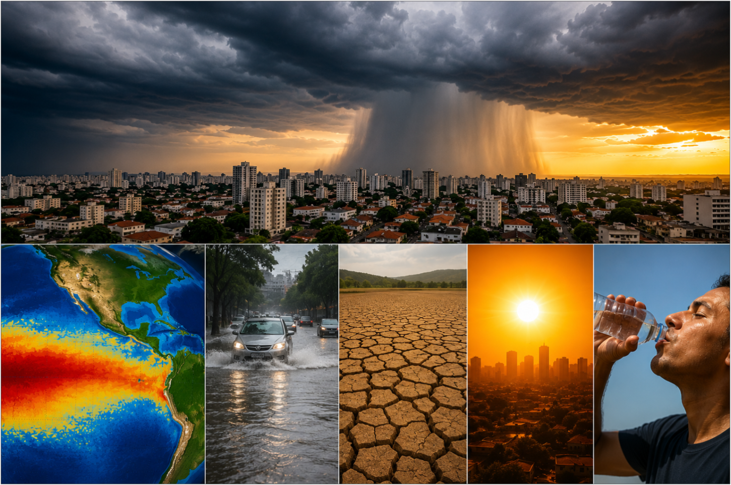 Super El Niño: fenômeno climático vai provocar impactos no Brasil com mudanças extremas no tempo