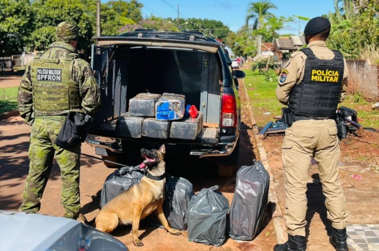 Ação integrada das forças policiais resulta na apreensão de quase 179 kg de maconha em Iporã