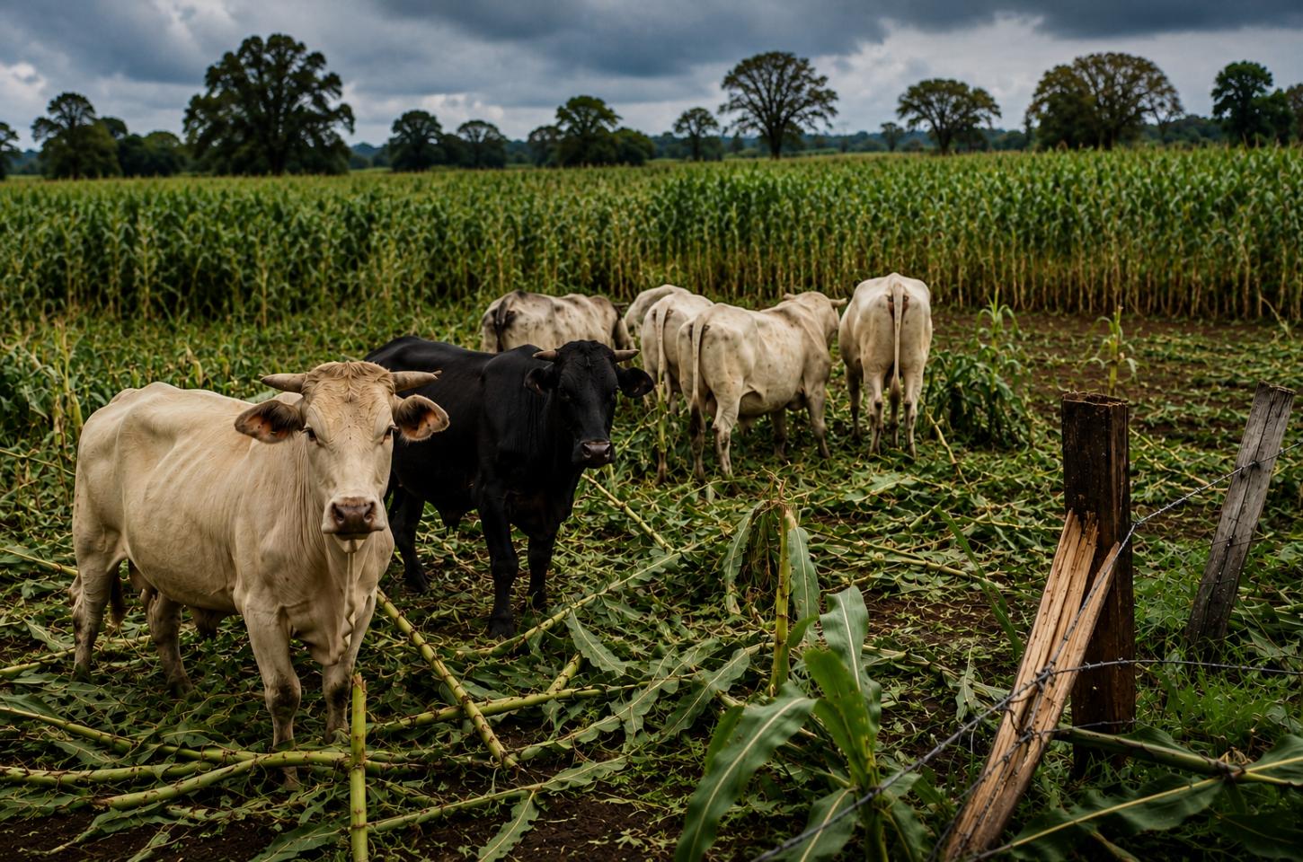 Gado invade lavoura, destrói plantação e gera prejuízo a agricultor