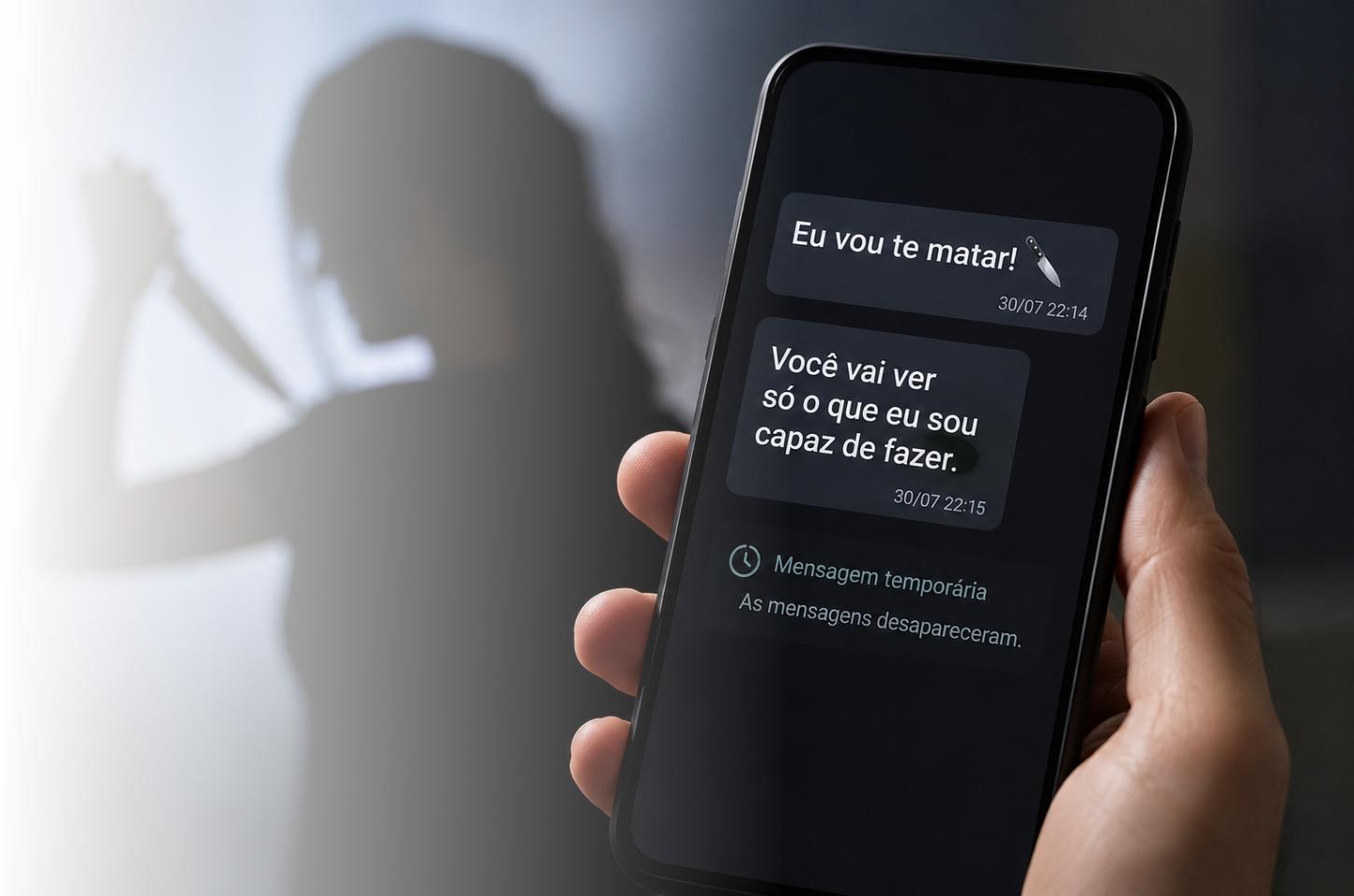Mulher denuncia colega de trabalho por ameaça de morte com faca após mensagens em aplicativo