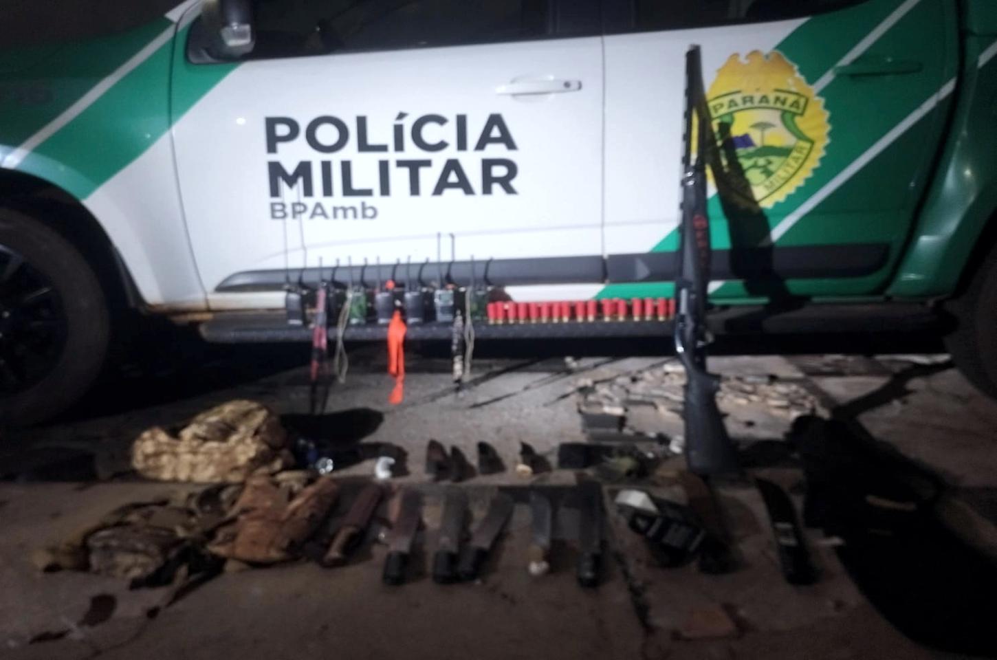 Operação contra caça ilegal termina com sete presos e uma adolescente apreendida 