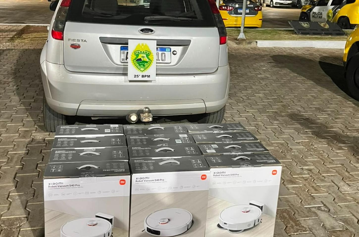 Polícia apreende 12 aspiradores robô de origem estrangeira durante abordagem na PR-323