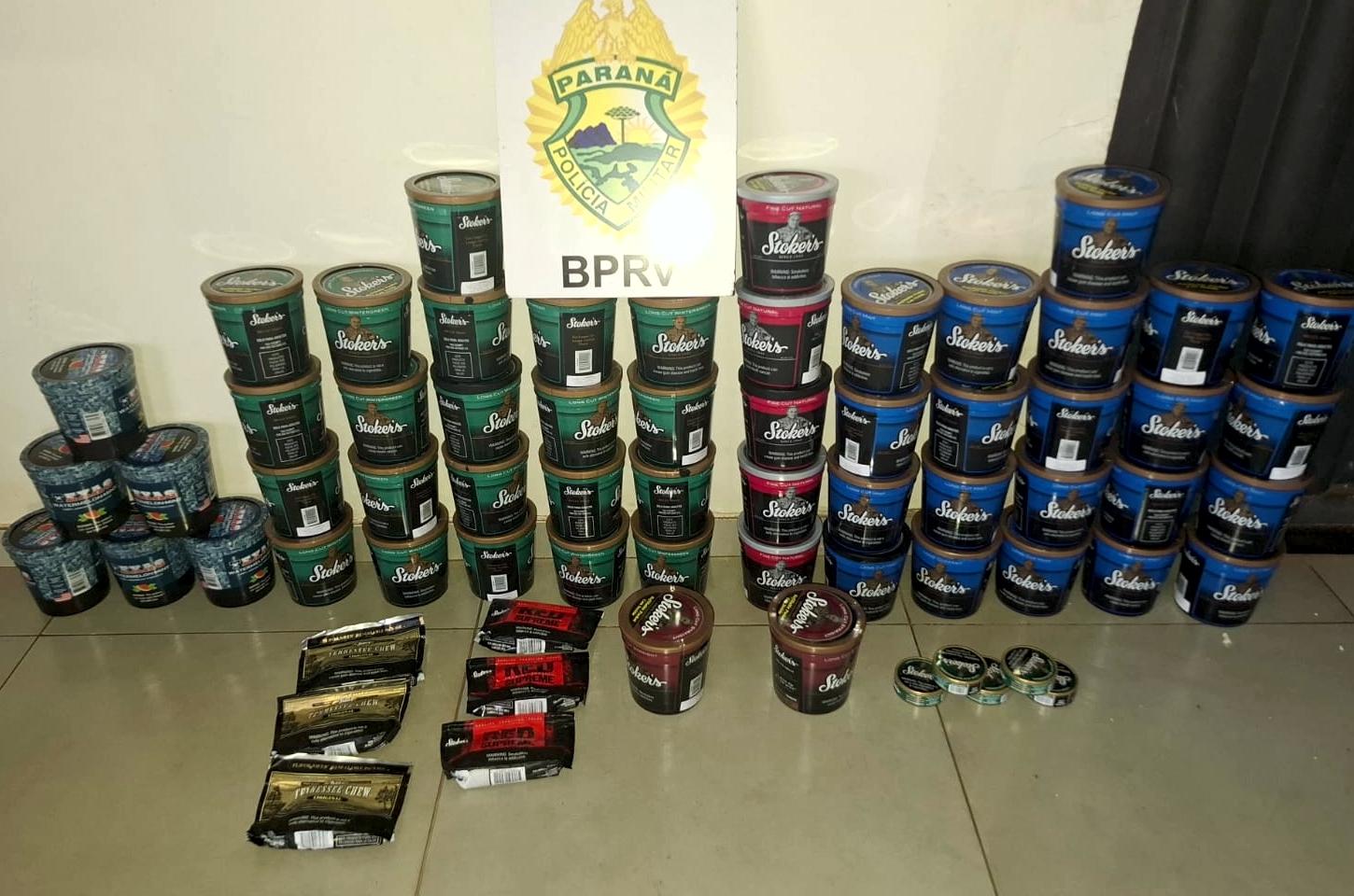 PRv apreende mercadoria de descaminho durante operação na PRC-272, em Iporã