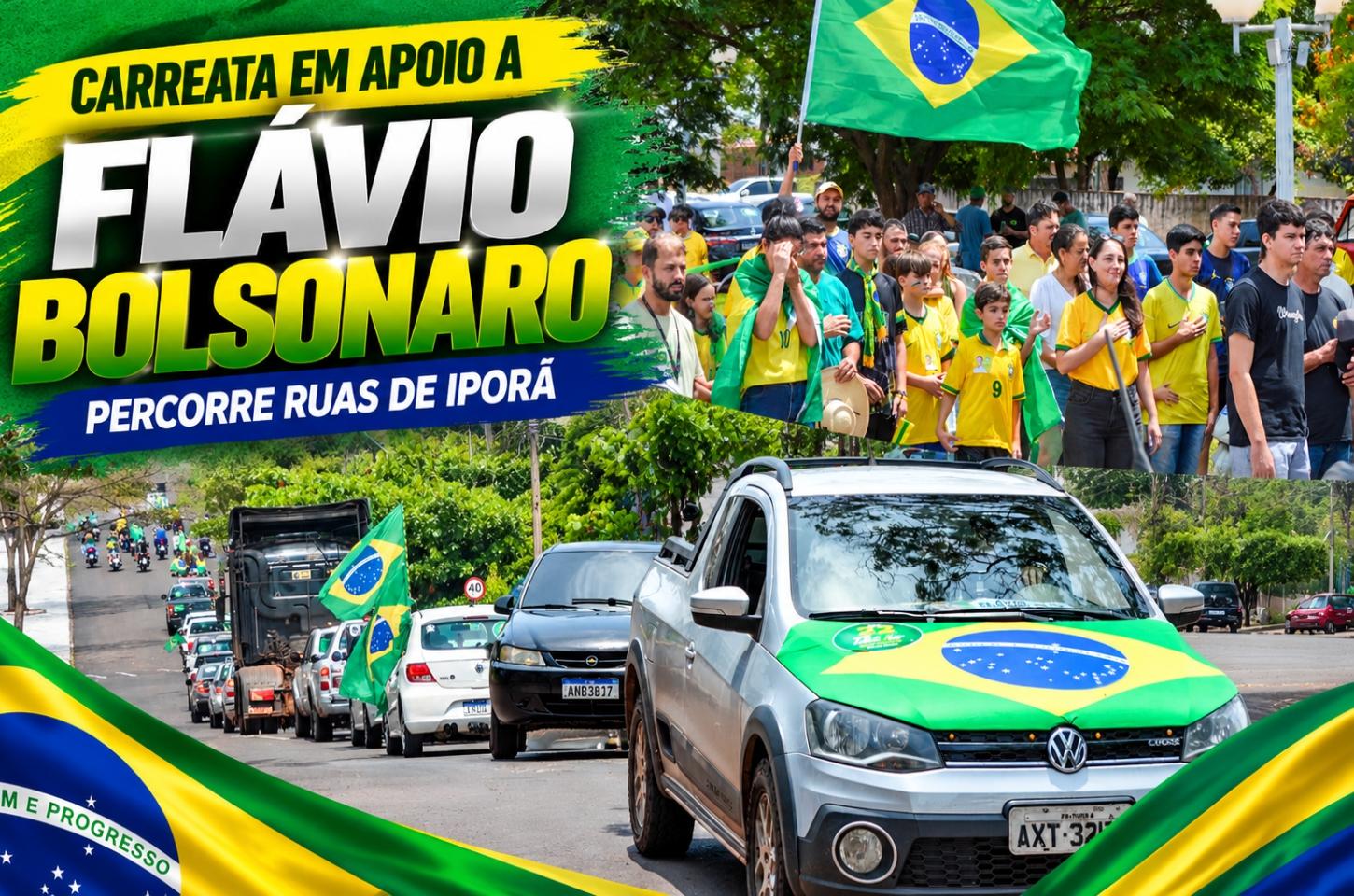 Carreata em apoio ao candidato Flávio Bolsonaro em Iporã