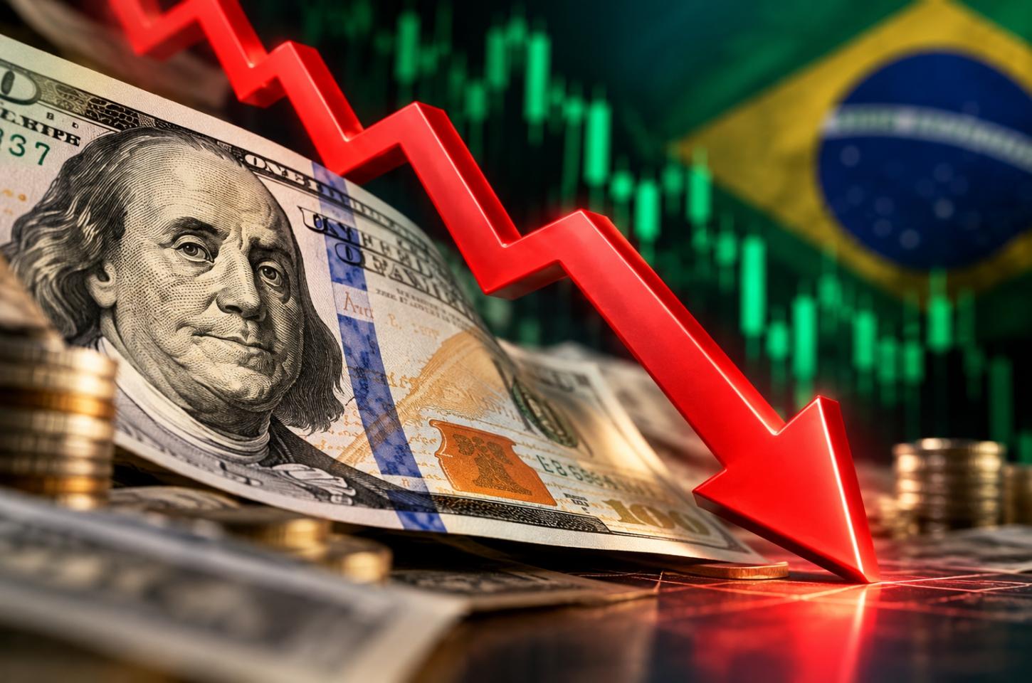 Dólar despenca mais de 4% e volta a ficar abaixo de R$ 5 após primeiro turno das eleições
