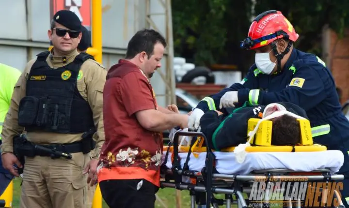 Acidente entre carro e moto deixa motociclista ferido em Iporã