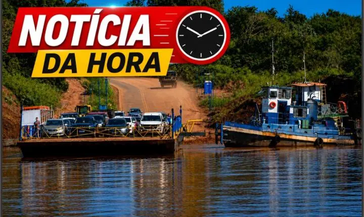 Balsa do Rio Piquiri opera parcialmente e segue com travessia separada para veículos leves e pesados