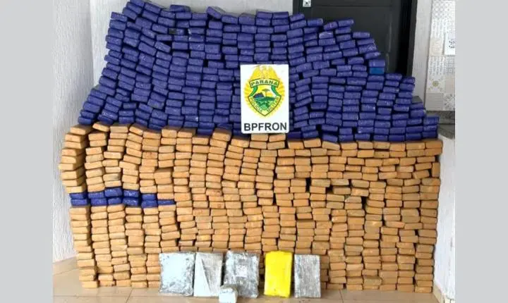 BPFRON apreende mais de meia tonelada de drogas e causa prejuízo de R$ 1,18 milhão ao crime organizado na PR-323 em Iporã