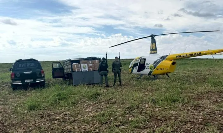 BPFRON, COMAV e Receita Federal apreendem 3 mil pacotes de cigarros contrabandeados e prendem suspeito