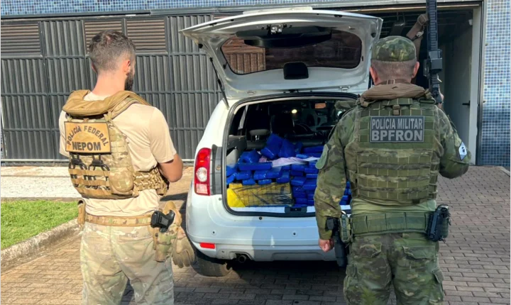 BPFRON e Polícia Federal apreendem quase 200 quilos de maconha e prendem homem em Terra Roxa