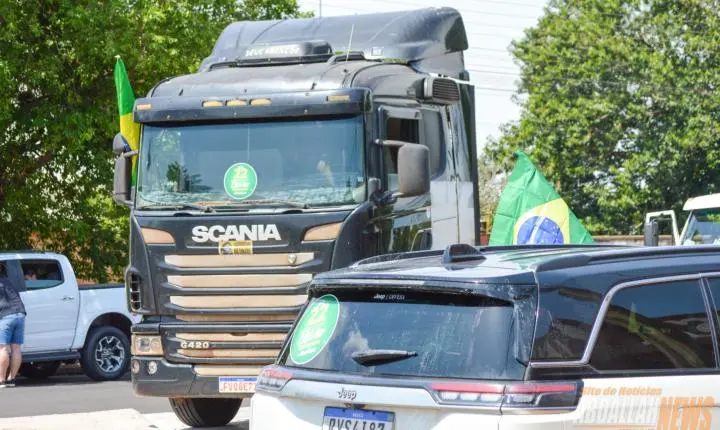 Carreata em apoio ao candidato Flávio Bolsonaro em Iporã
