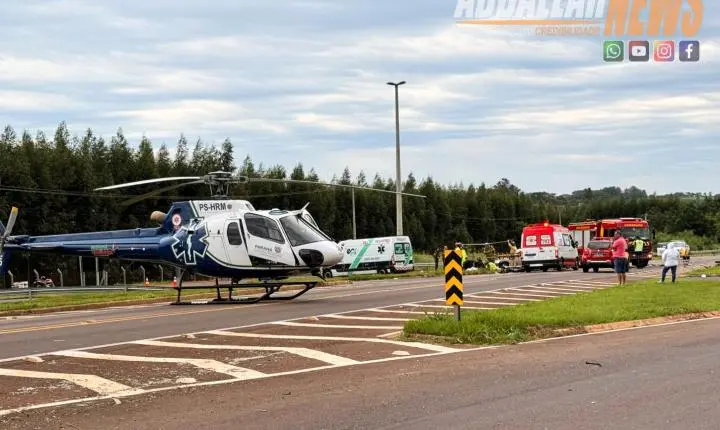 Colisão entre veículos deixa uma vítima morta e outra gravemente ferida na PR-272 em Iporã