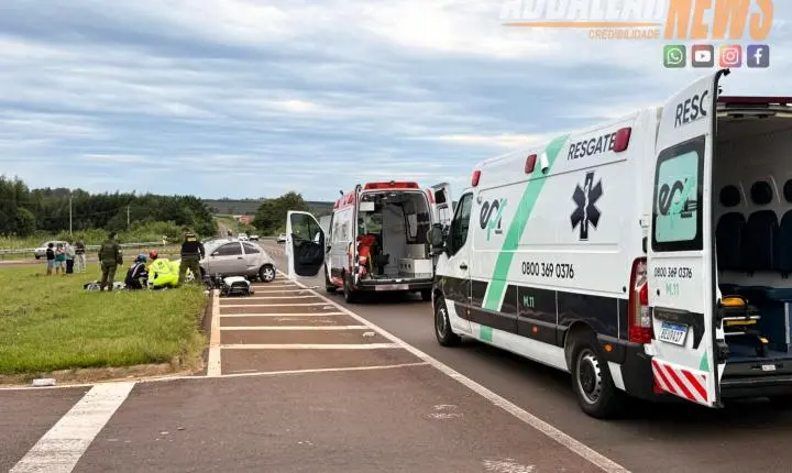Colisão entre veículos deixa uma vítima morta e outra gravemente ferida na PR-272 em Iporã