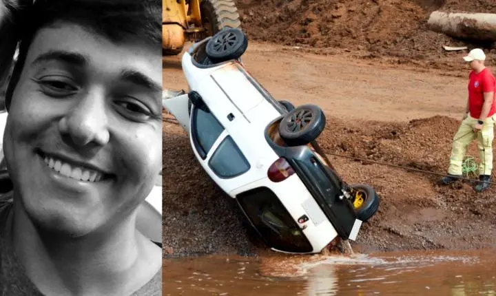 Corsa passa direto por acesso à balsa, cai no Rio Piquiri e jovem de 23 anos morre