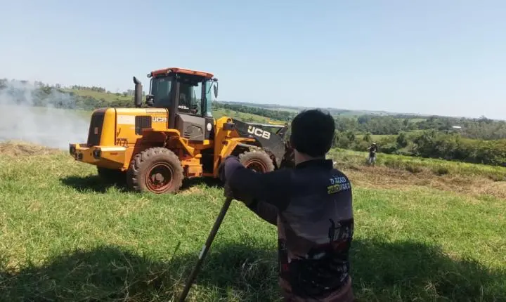 Dois focos de queimadas são registrados em Iporã e Defesa Civil age rápido para evitar maiores danos