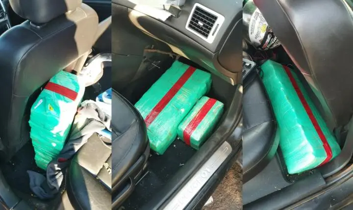 Fuga após colisão termina com quase 50 kg de maconha apreendidos e suspeito preso